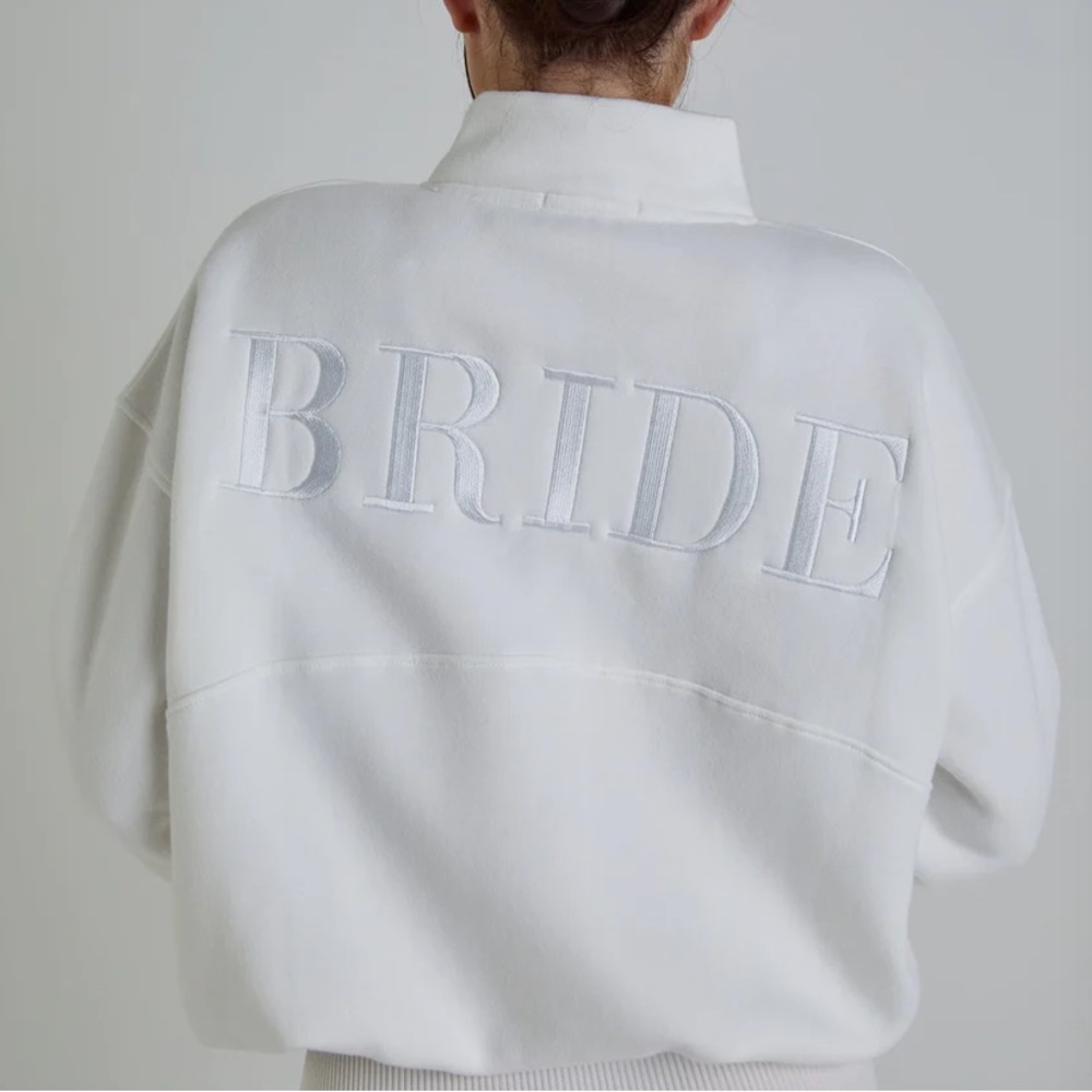 BRIDE Embroidered White Bride Sweatshirt